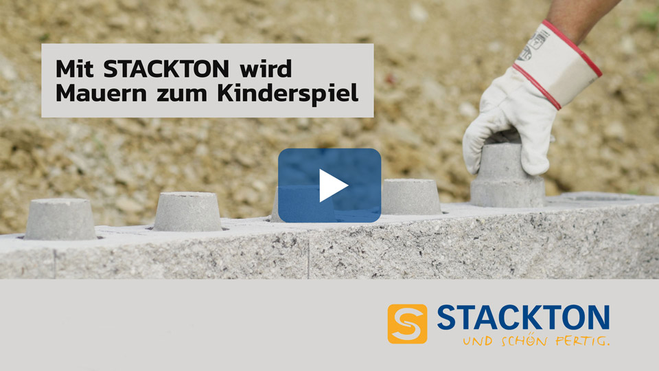 Vorschaubild für das YouTube Video über das STACKTON Steckmauer-System